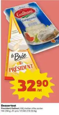 Coop DESSERTOST erbjuda
