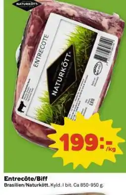 Coop Entrecôte/biff erbjuda
