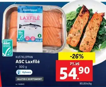 Lidl Kustklippan ASC Laxfilé 300 g erbjuda