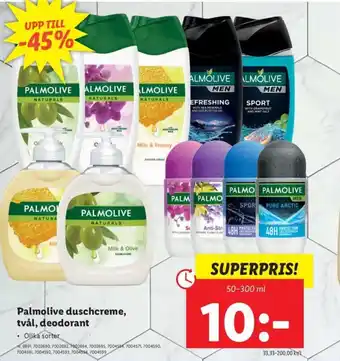 Palmolive Duschcreme, Tvål, Deodorant 50-300 ml