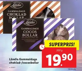 Lidl Ländia Gammaldags Choklad-/Cocosbollar 200g erbjuda