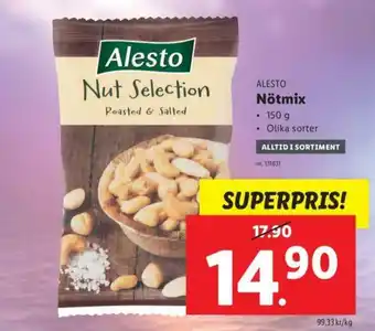 Lidl Alesto Nötmix 150g erbjuda