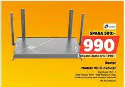 Power Ftp-link router modern wi-fi 7-router erbjuda