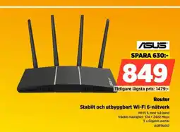Power Asus router stabilt och utbyggbart wi-fi 6-nätverk erbjuda