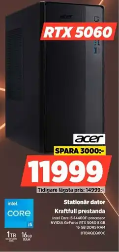 Power Acer stationär dator kraftfull prestanda erbjuda