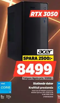 Power Acer stationär dator kraftfull prestanda erbjuda