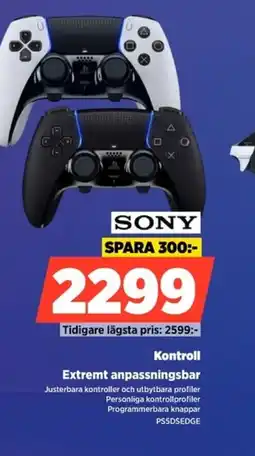 Power SONY Kontroll Extremt anpassningsbar erbjuda