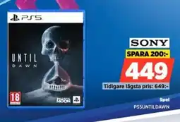 Power Sony spel ps5untildawn erbjuda