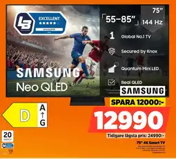 Power Samsung 75" 4k smart tv erbjuda