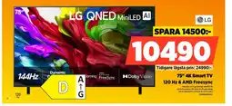 Power Lg 75" 4K Smart TV 120 Hz & AMD Freesync erbjuda
