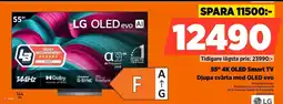 Power LG 55" 4K OLED Smart TV Djupa svärta med OLED evo erbjuda