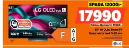 Power Lg 65" 4k oled smart tv djupa svärta med oled evo erbjuda