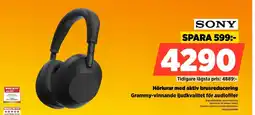 Power SONY Hörlurar med aktiv brusreducering Grammy-vinnande ljudkvalitet för audiofiler erbjuda