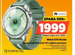 Power Huawei watch gt6.46 mm avancerad gps med 15% bättre precision erbjuda