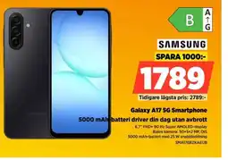 Power SAMSUNG Galaxy A17 5G Smartphone 5000 mAh batteri driver din dag utan avbrott erbjuda