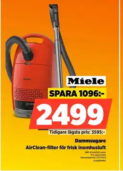 Power Miele Dammsugare AirClean-filter för frisk inomhusluft erbjuda