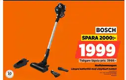 Power BOSCH Skaftdammsugare Längre batteritid med utbytbart batteri erbjuda