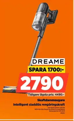 Power DREAME Skaftdammsugare Intelligent sladdlös rengöringskraft erbjuda