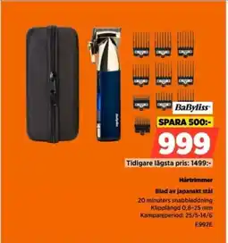Power BaByliss Hårtrimmer E992E erbjuda