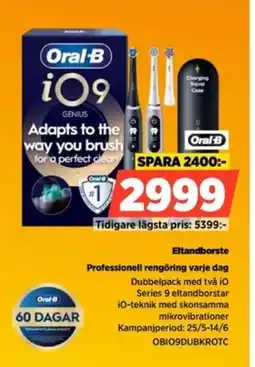 Power Oral-B Eltandborste OBIO9DUBKROTC erbjuda