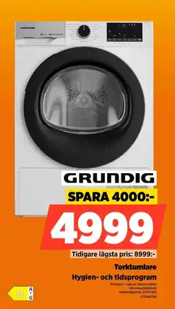 Power GRUNDIG Torktumlare GTP4823W erbjuda