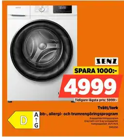 Power SENZ Tvätt/tork SWD250 erbjuda