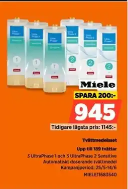Power Miele TvättmedelsseTidigare lägsta pris: 1145:- erbjuda