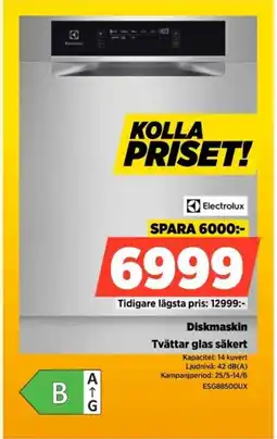 Power Electrolux Diskmaskin ESG88500UX erbjuda