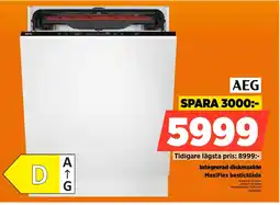 Power AEG Integrerad diskmaskin FSB63907Z erbjuda