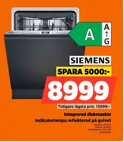 Power SIEMENS Integrerad diskmaskin SN63EX27CE erbjuda