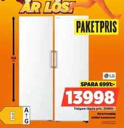 Power LG Kyl & Frysskåp GLT71SWCSZ+GFT61SWCSZ erbjuda