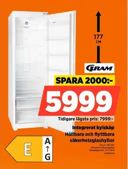 Power GRAM Integrerat kylskåp SKI317540 erbjuda