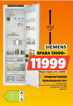 Power SIEMENS Integrerat kylskåp KI81RADCO erbjuda