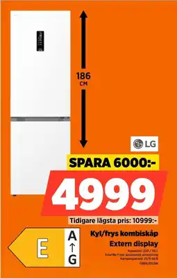 Power LG Kyl/frys kombiskåp GBBSJ11ESW erbjuda