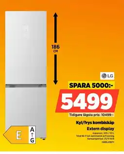 Power LG Kyl/frys kombiskåp GBBSJ11EPY erbjuda