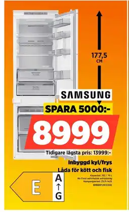 Power SAMSUNG Inbyggd kyl/frys BRB80F26CESOE erbjuda