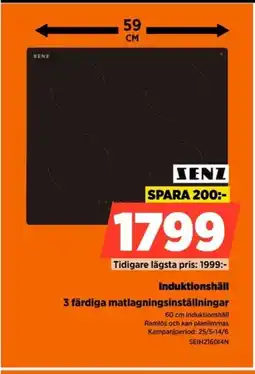 Power SENZ Induktionshäll SEIH216014N erbjuda