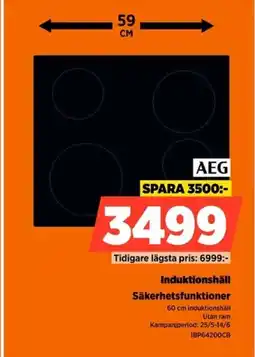 Power AEG Induktionshäll IBP64200CB erbjuda