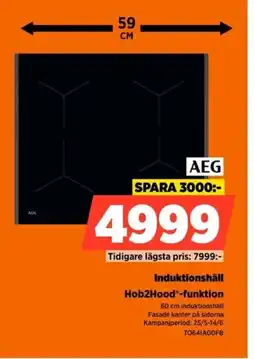 Power AEG Induktionshäll TO641A00FB erbjuda