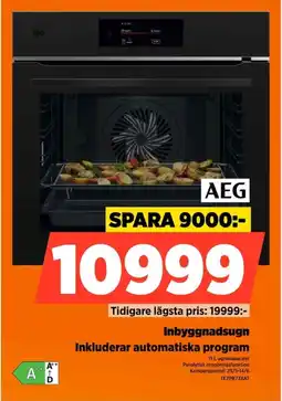 Power AEG Inbyggnadsugn TE7PB73XAT erbjuda