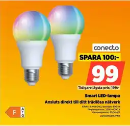 Power Conecto Smart LED-lampa COA60RGBW2PKN erbjuda