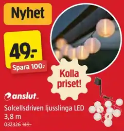 Jula Solcellsdriven ljusslinga LED erbjuda