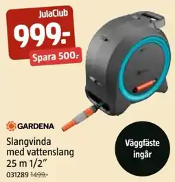 Jula Slangvinda med vattenslang 25 m 1/2" erbjuda