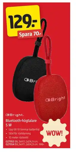 Jula BRIGHT Bluetooth-högtalare erbjuda