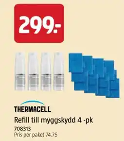 Jula THERMACELL Refill till myggskydd 4-pk erbjuda