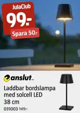 Jula Laddbar bordslampa med solcell LED erbjuda
