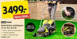 Jula Batteridriven gräsklippare 37 cm 18 V 4,0 Ah erbjuda