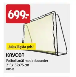 Jula Fotbollsmål med rebounder 213x152x75 cm erbjuda