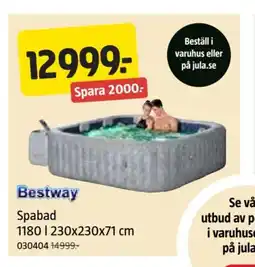 Jula BESTWAY Spabad 1180 l 230x230x71 cm erbjuda
