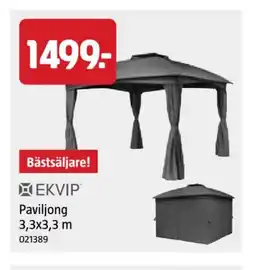 Jula EKVIP Paviljong 3,3x3,3 m erbjuda